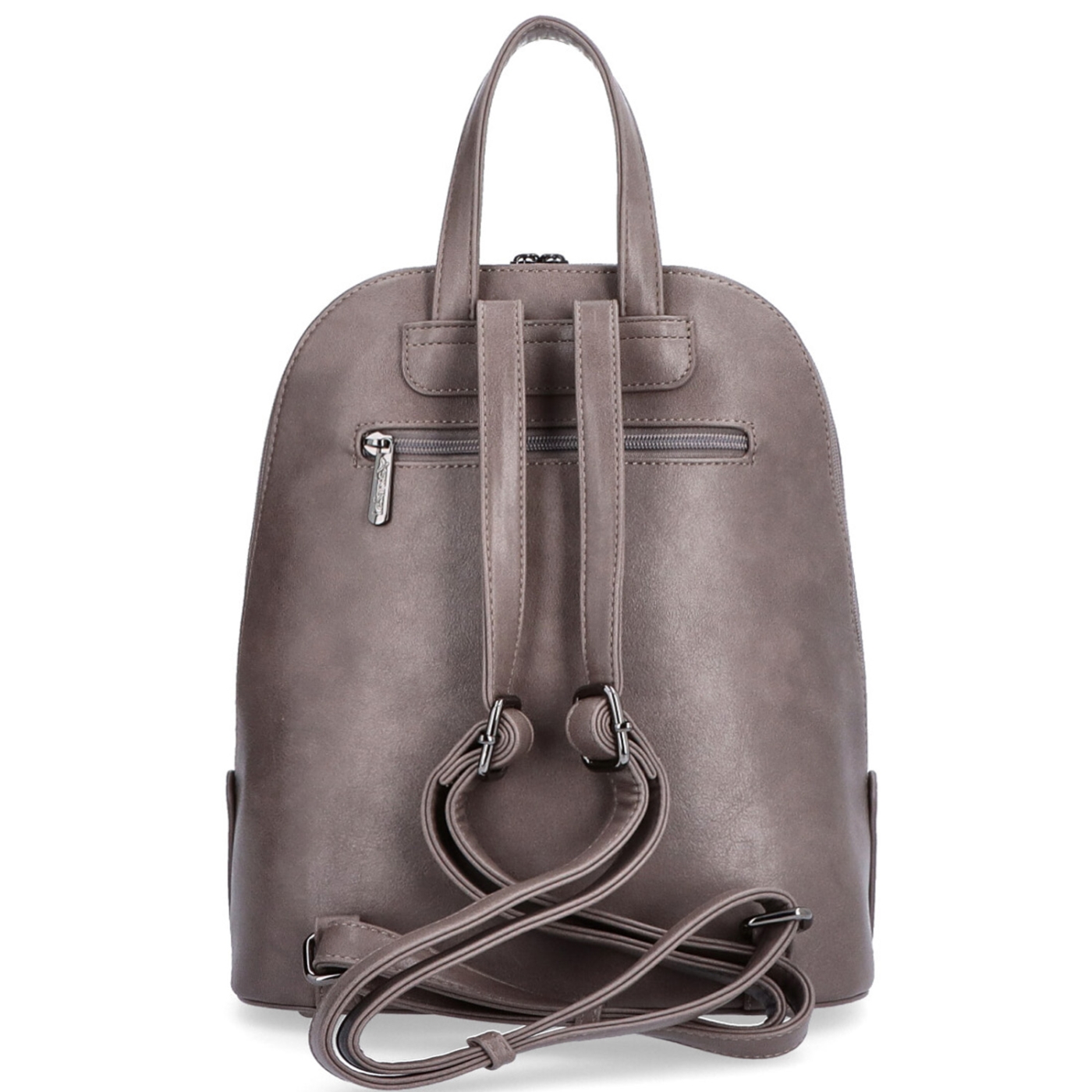 Elegantní městský batoh ze syntetické kůže Le Sands materiál syntetická kůže zapínání na zip barva taupe velikost střední 7700 T Zezadu