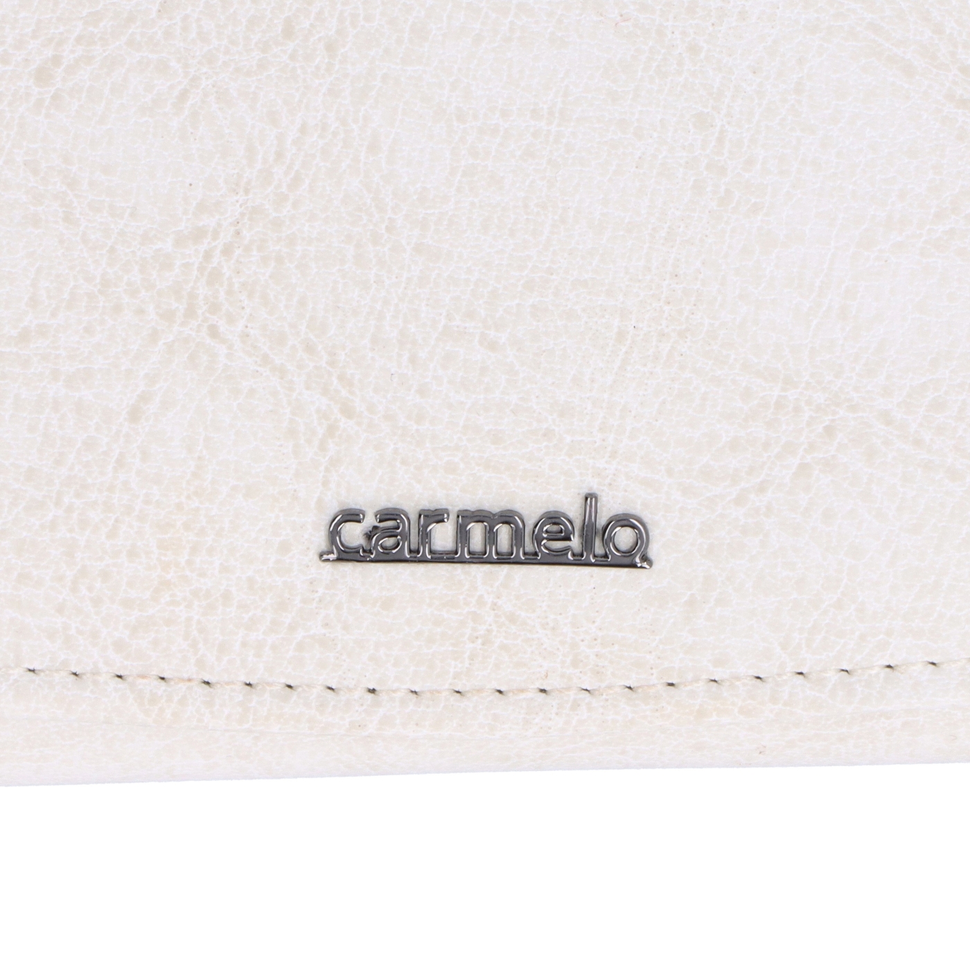 Kožená dámská peněženka Carmelo materiál kůže zapínání na cvoček barva bílá velikost velká 2126 OW Logo