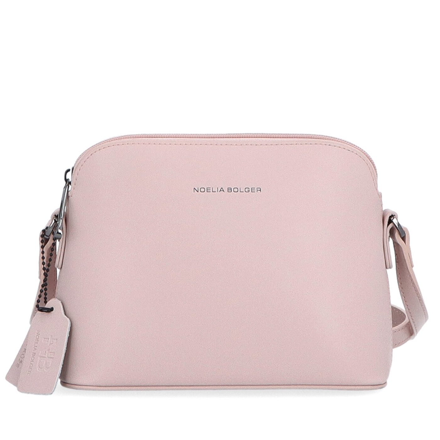 Kožená kabelka crossbody Noelia Bolger Noelia Bolger materiál kůže zapínání na zip barva růžová velikost malá NB 0096 R Zepředu