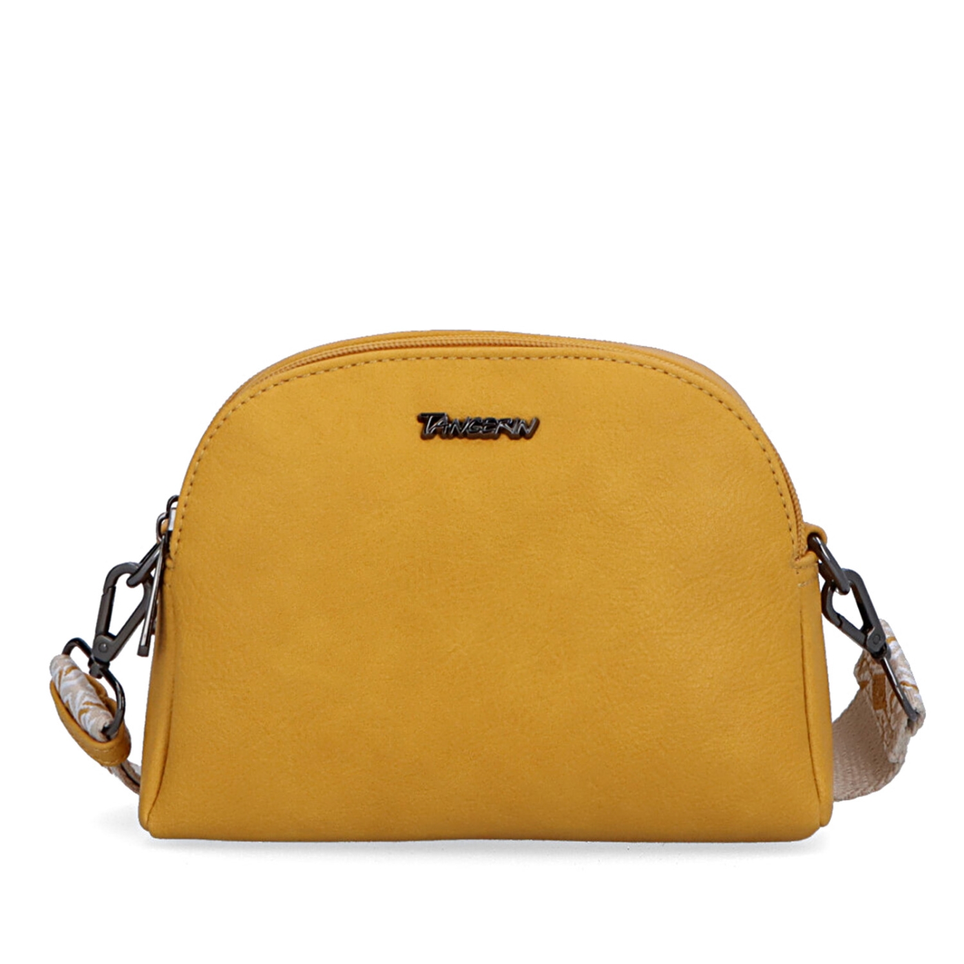 Malá crossbody kabelka svýrazným popruhem Tangerin materiál syntetická kůže zapínání na zip barva žlutá velikost malá 8044 ZLU Zepředu