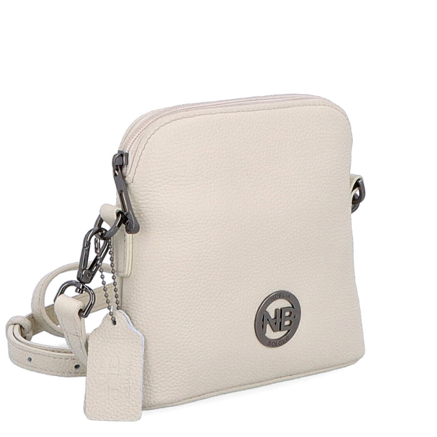 Malá kožená crossbody kabelka Noelia Bolger materiál kůže zapínání na zip barva béžová velikost malá NB 3017 K
