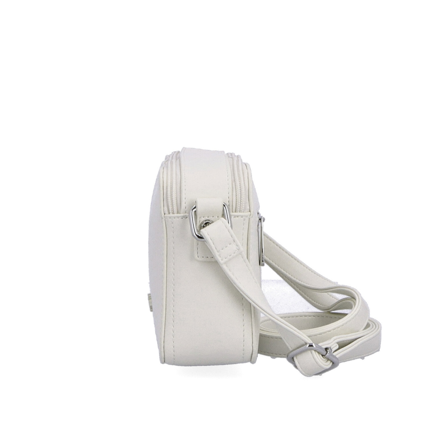 Praktická crossbody kabelka se dvěma kapsami Le Sands materiál syntetická kůže zapínání na zip barva béžová velikost malá 7717 BE Z boku