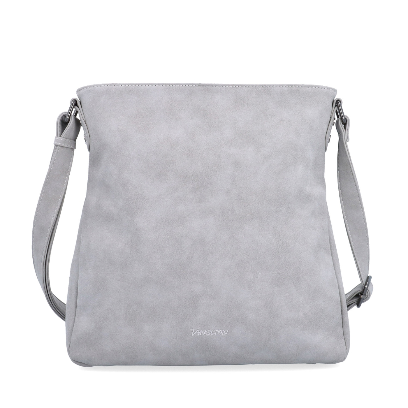 Stylová crossbody kabelka s čistým designem Tangerin materiál syntetická kůže zapínání na zip barva šedá velikost střední 1101 SS Zepředu