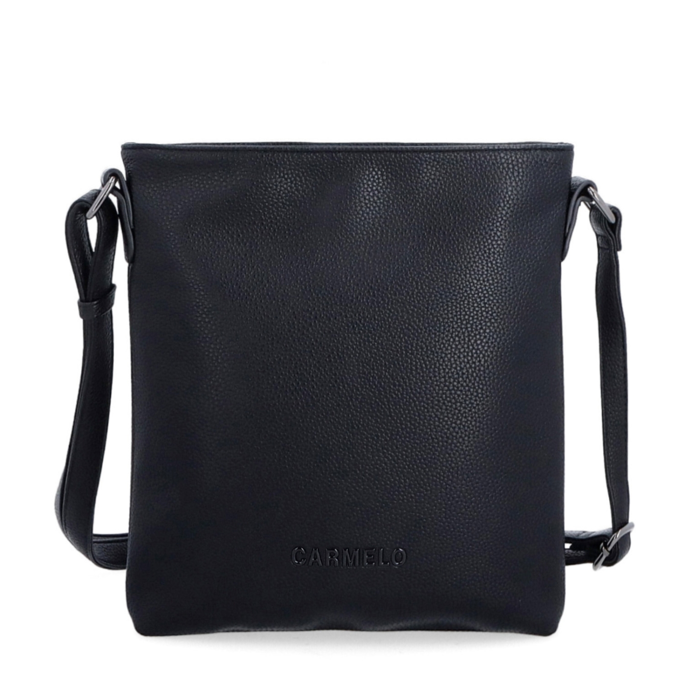 Crossbody kabelka na zip Carmelo materiál syntetická kůže zapínání na zip barva černá velikost malá 4324 C Zepředu