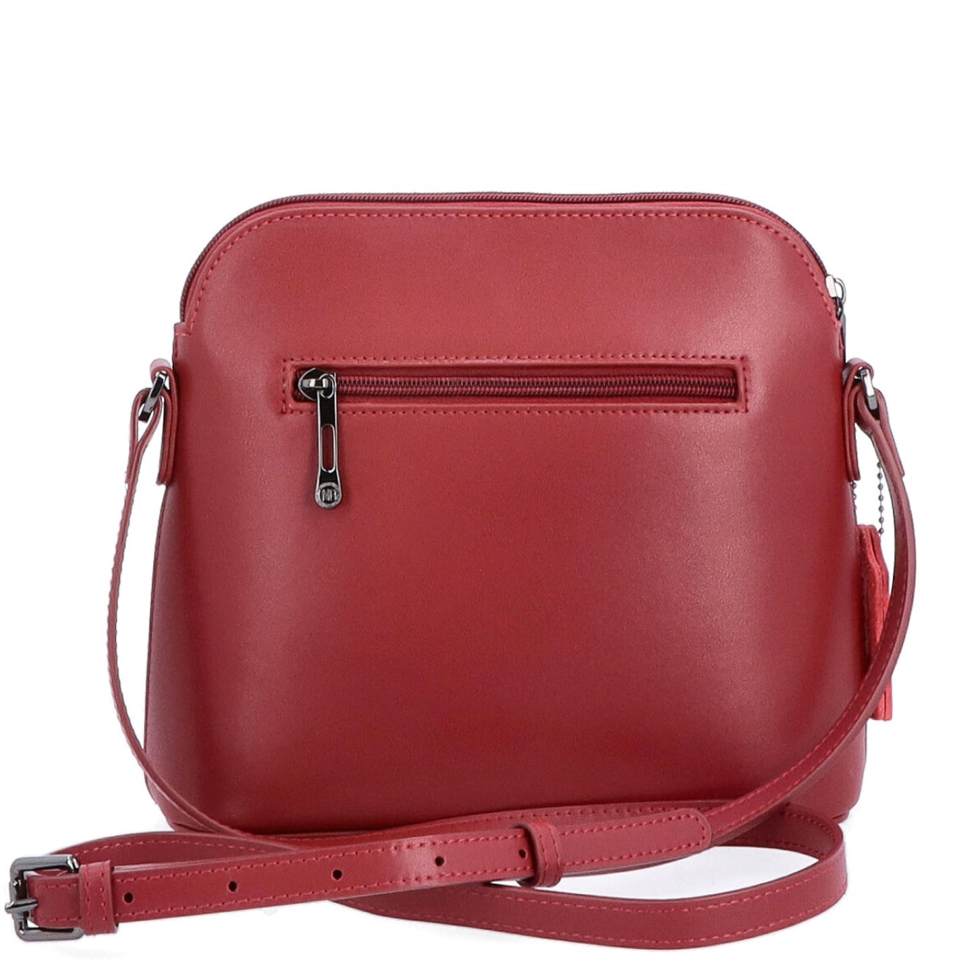 Elegantní kožená kabelka Noelia Bolger materiál kůže zapínání na zip barva vínová velikost malá NB 0064 BO Zezadu