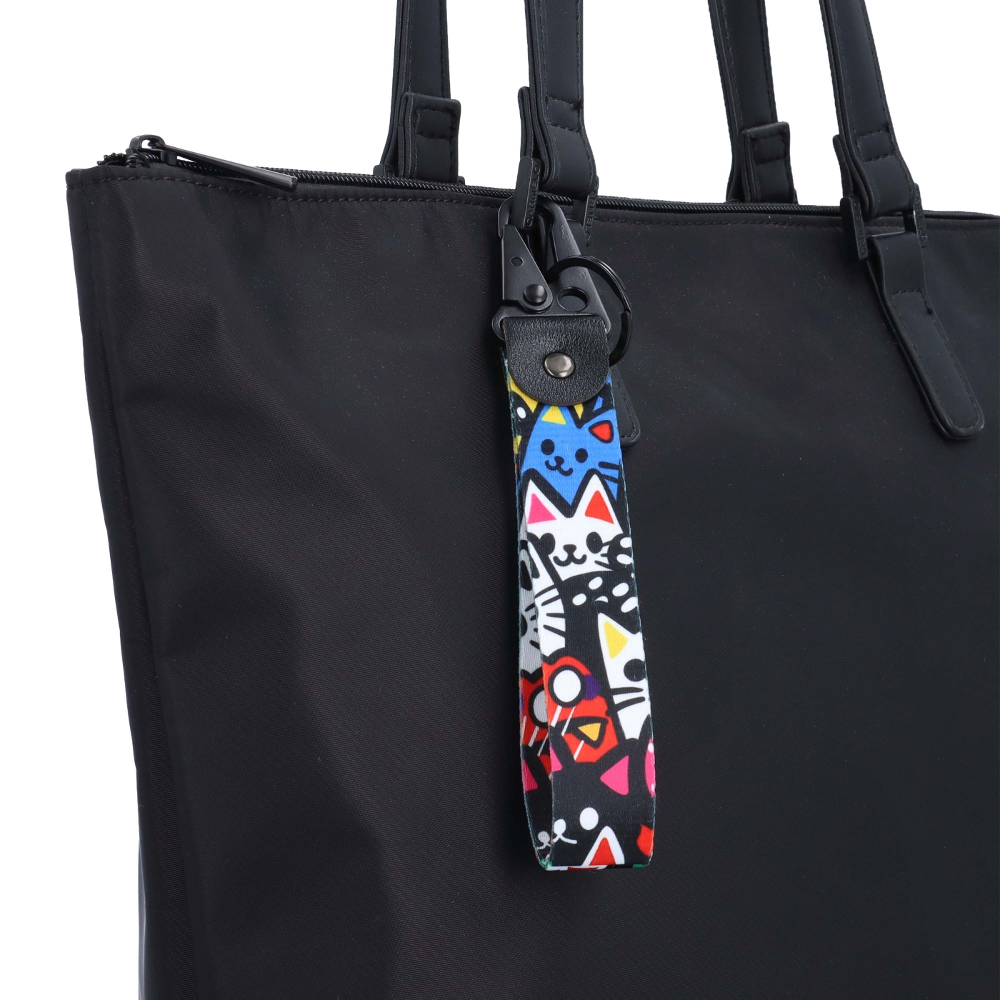Textilní přívěsek na kabelku s kočičkami Indee materiál textil barva multicolor D039 - 02