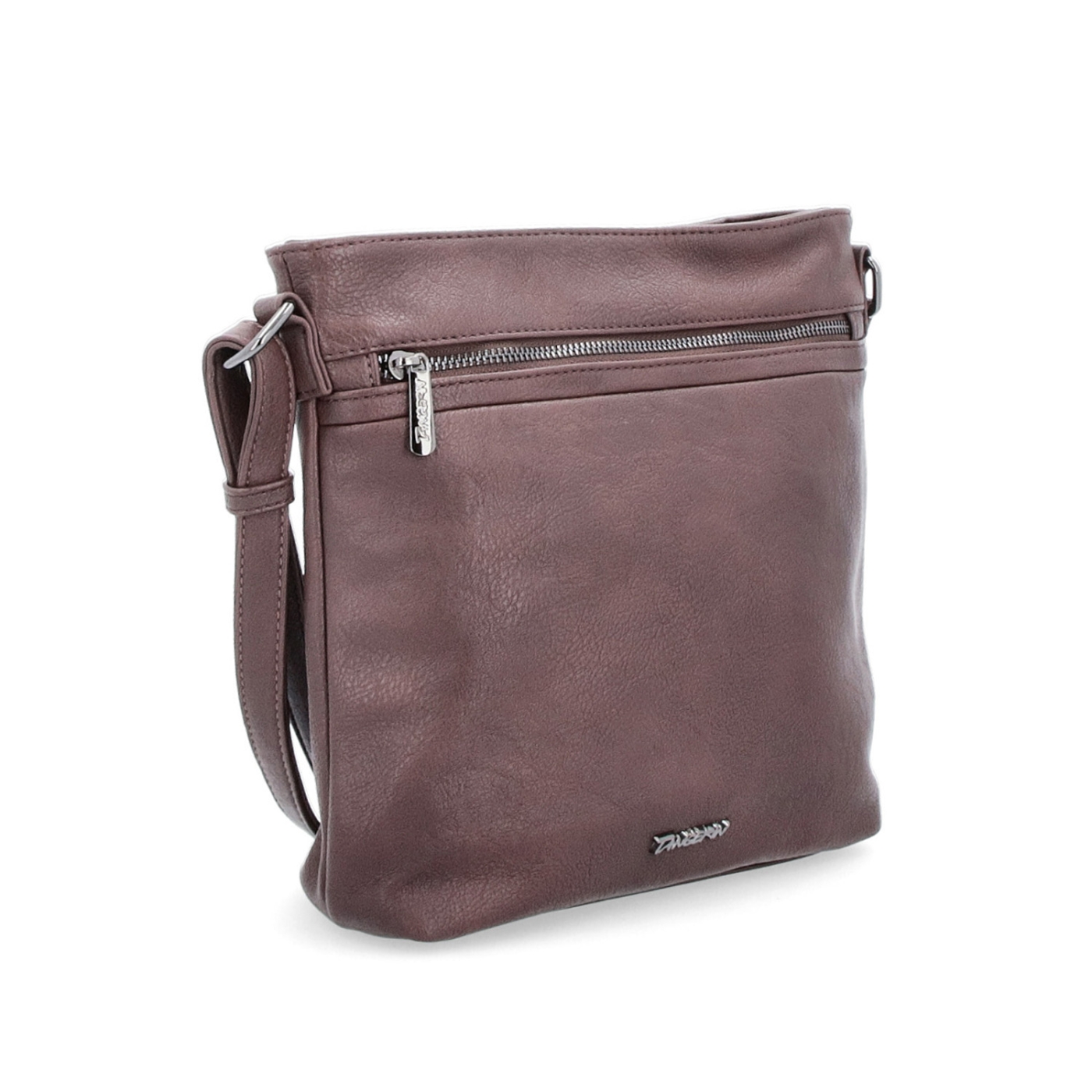 Menší crossbody kabelka Tangerin materiál syntetická kůže zapínání na zip barva hnědá velikost střední 8022 TH