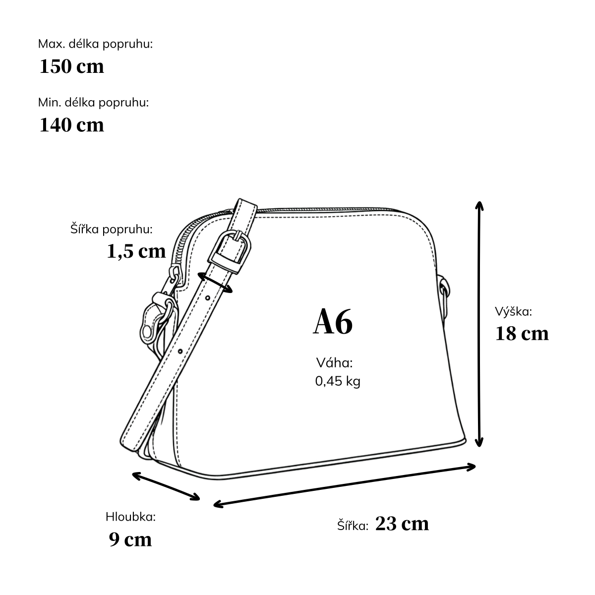 Minimalistická kožená crossbody kabelka na každý den Noelia Bolger materiál kůže zapínání na zip barva červená velikost malá NB 0116 TCV Rozměry