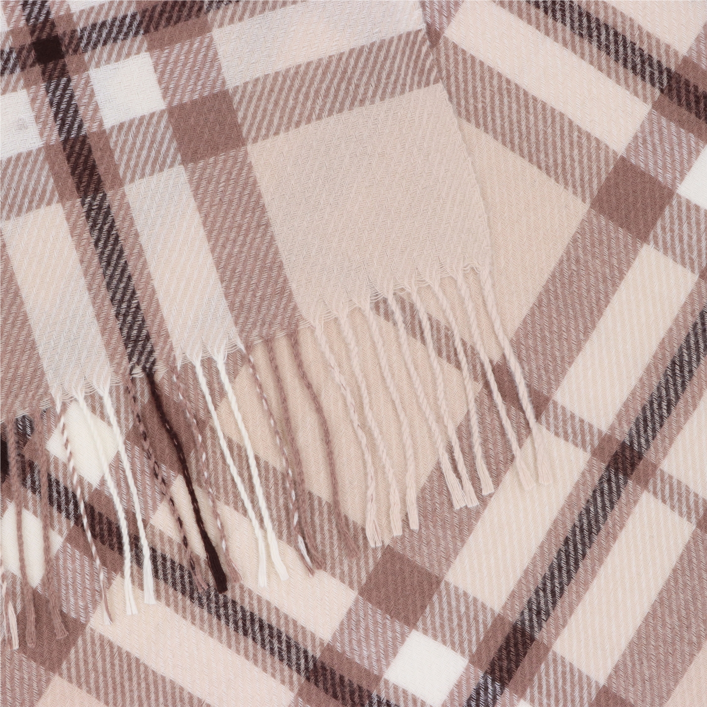 Příjemná šála s kostkovaným vzorem Noelia Bolger materiál Polyester s příměsí vlny barva béžová KZ001 - 06