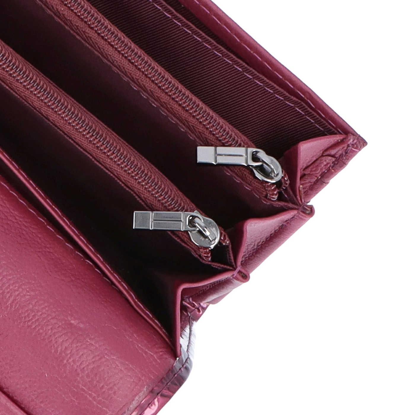 Elegantní dlouhá peněženka Carmelo materiál kůže zapínání na cvoček barva růžová velikost velká 2109 M F Detail