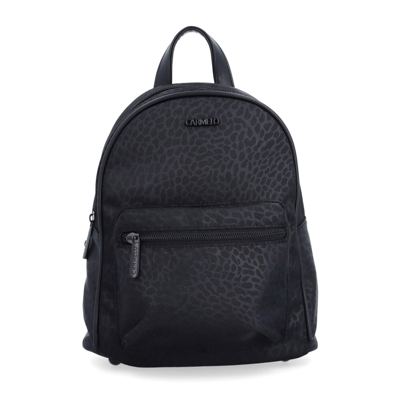Malý nylonový batůžek pro ženy Carmelo materiál nylon zapínání na zip barva černá velikost malá 6604 C LE Zepředu