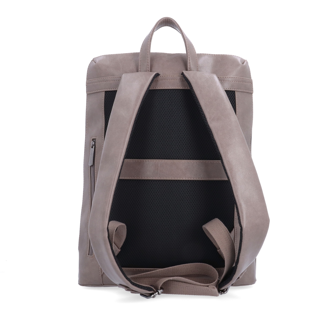Batoh na notebook s městským vzhledem LeSands materiál syntetická kůže zapínání na zip barva taupe velikost velká 7735 T Zezadu