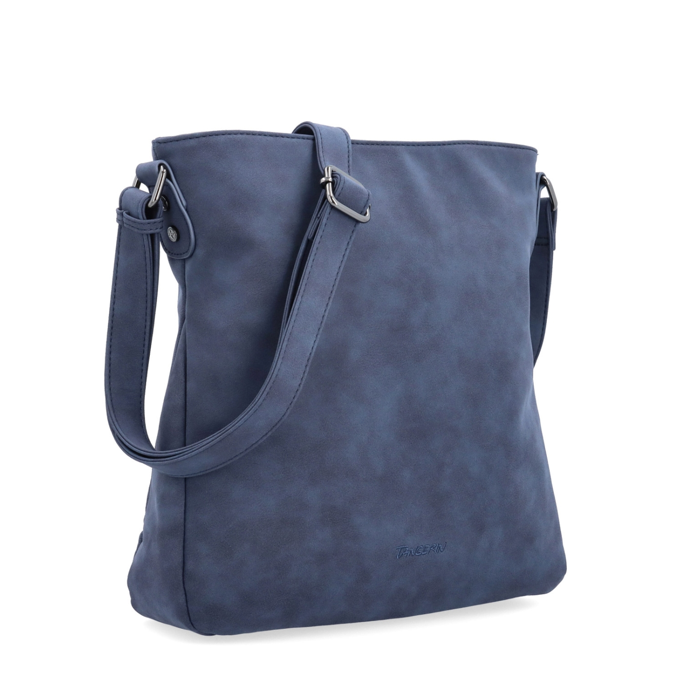 Stylová crossbody kabelka s čistým designem Tangerin materiál syntetická kůže zapínání na zip barva modrá velikost střední 1101 TM