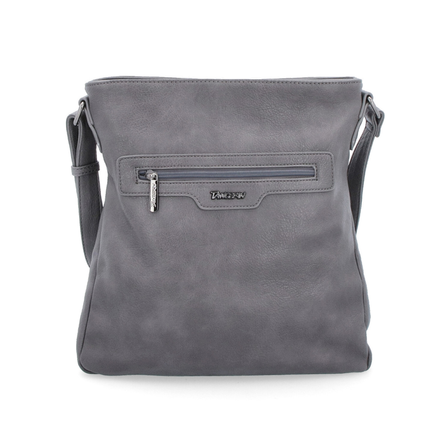 Crossbody kabelka s vnějšími kapsami Tangerin materiál syntetická kůže zapínání na zip barva šedá velikost střední 8008 TS Zepředu