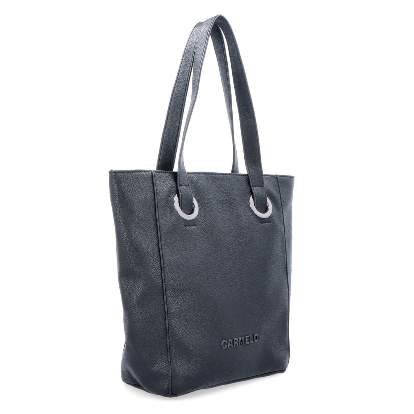 Designová kabelka přes rameno Carmelo materiál syntetická kůže zapínání na zip barva černá velikost velká 4270 C