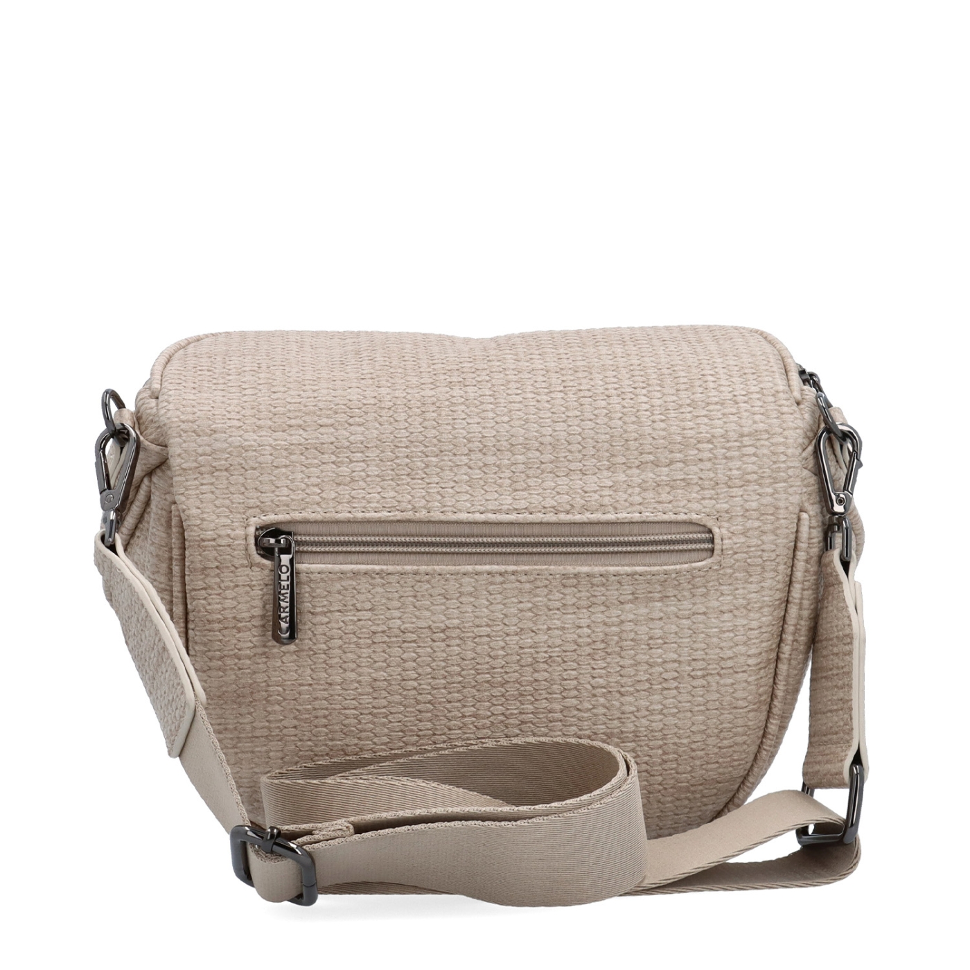 Městská ledvinka pro pohodlné nošení crossbody Carmelo materiál syntetická kůže zapínání na zip barva béžová velikost malá 4399 BE Zezadu