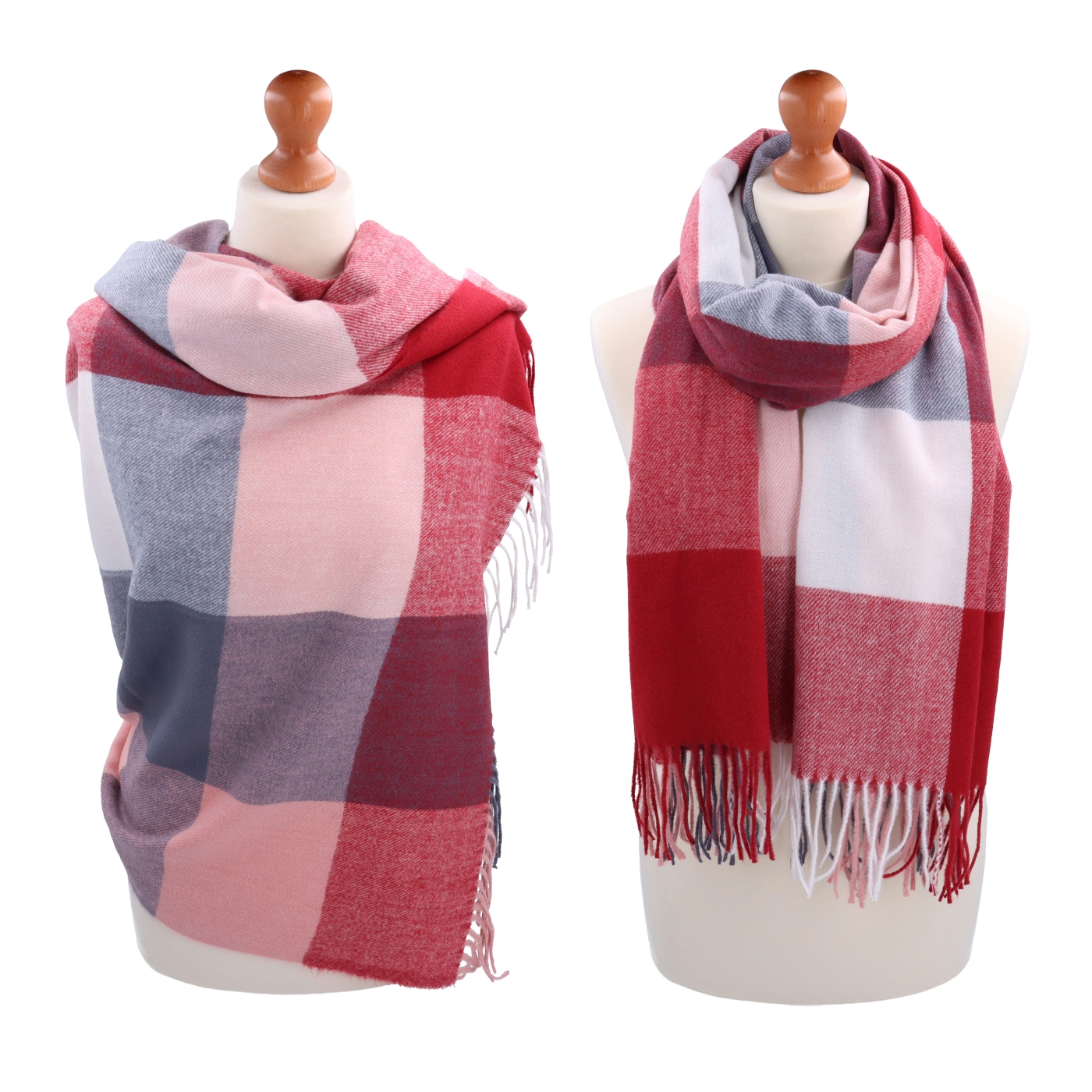 Příjemná šála s kostkovaným vzorem Noelia Bolger materiál Polyester s příměsí vlny barva multicolor KZ002 - 06