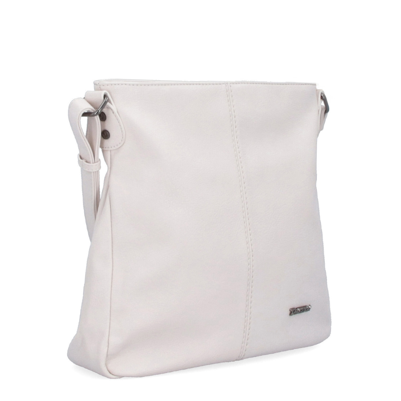 Crossbody kabelka s jednoduchým prošíváním Tangerin materiál syntetická kůže zapínání na zip barva béžová velikost střední 8003 K