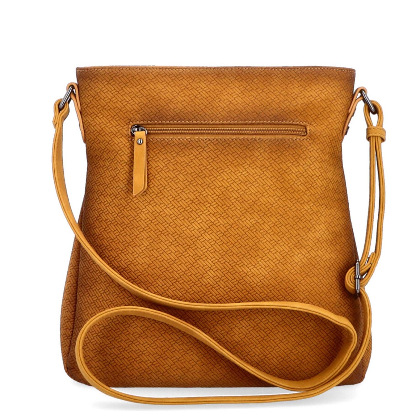 Střední jednoduchá crossbody kabelka Indee materiál syntetická kůže zapínání na zip barva žlutá velikost střední 6317 ZLU Zezadu