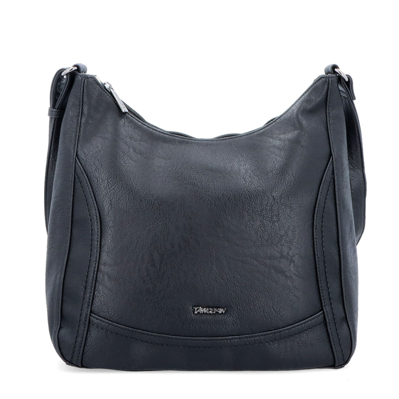 Městská crossbody kabelka ze syntetické kůže Tangerin materiál syntetická kůže zapínání na zip barva černá velikost střední 8046 C Zepředu