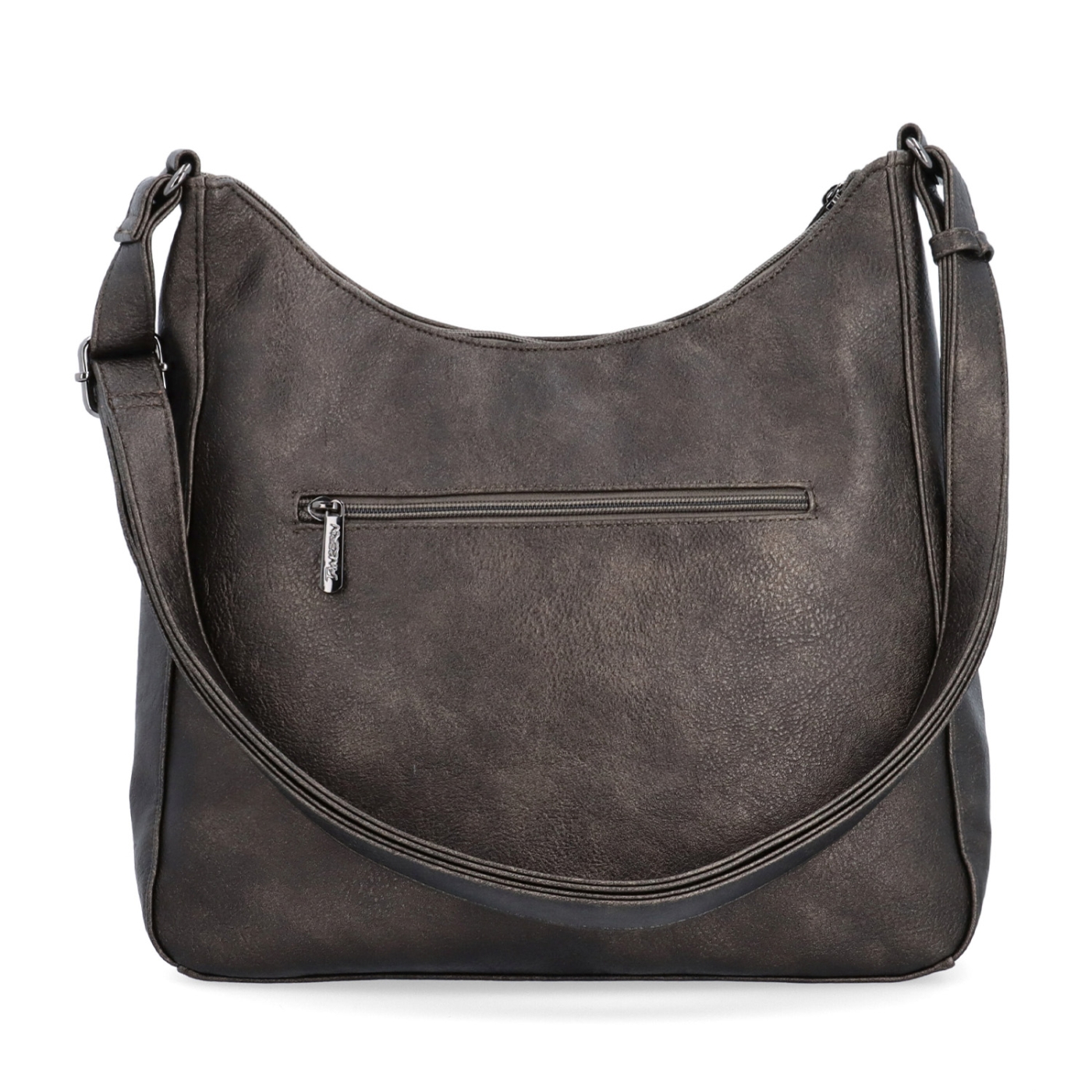 Městská crossbody kabelka ze syntetické kůže Tangerin materiál syntetická kůže zapínání na zip barva šedá velikost střední 8046 ANT Zezadu
