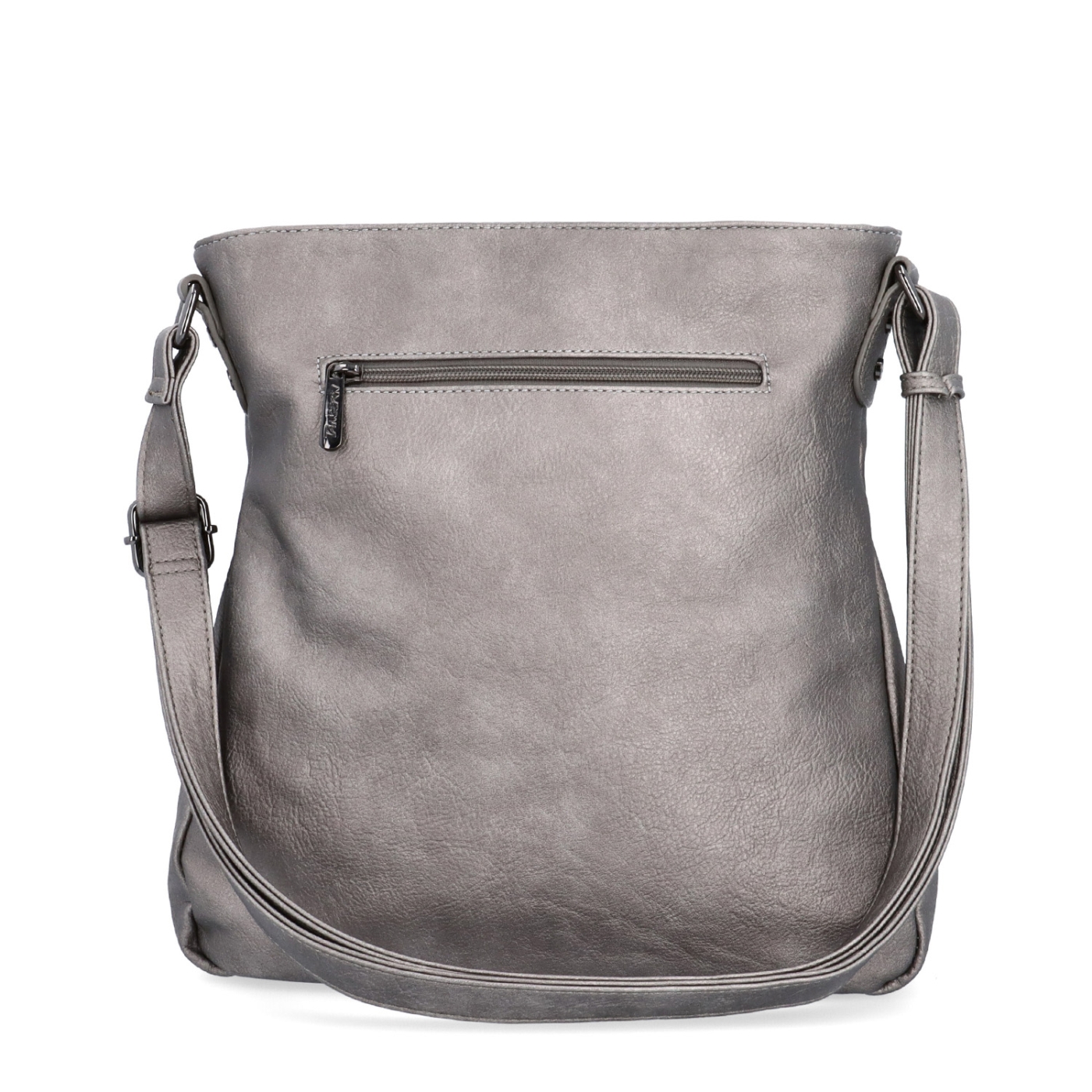 Crossbody kabelka s jednoduchým prošíváním Tangerin materiál syntetická kůže zapínání na zip barva metalická velikost střední 8003 TI Zezadu