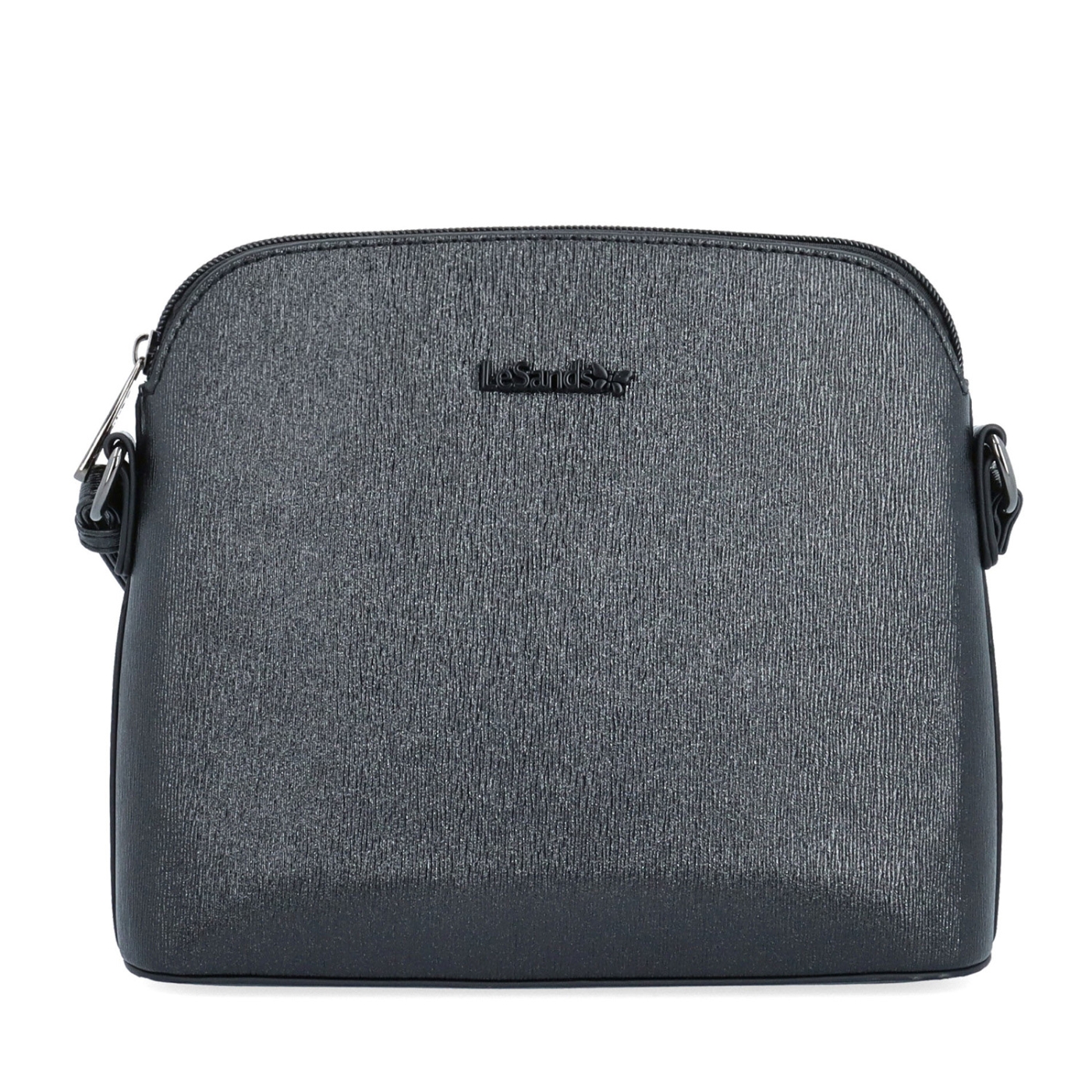 Elegantní crossbody kabelka s čistým designem LeSands materiál syntetická kůže zapínání na zip barva černá velikost malá 4607 C Zepředu