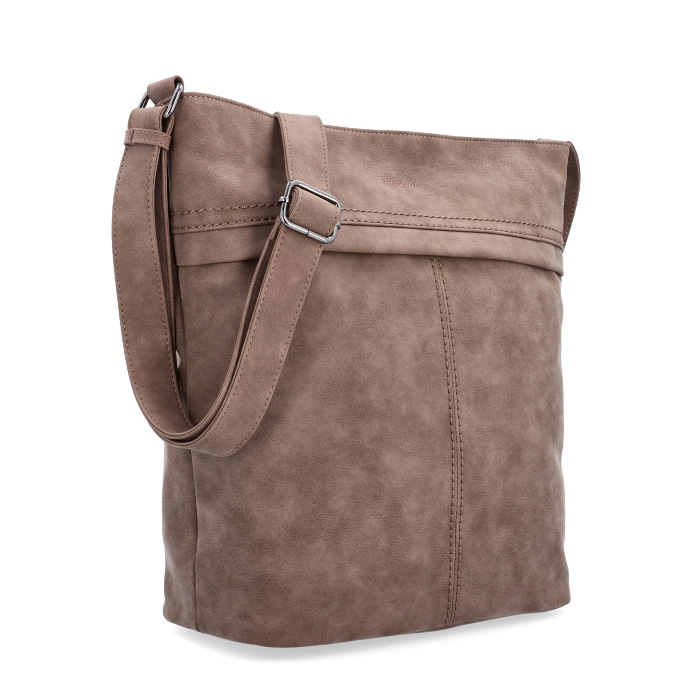 Praktická crossbody kabelka ze syntetického materiálu Tangerin materiál syntetická kůže zapínání na zip barva hnědá velikost velká 1108 H