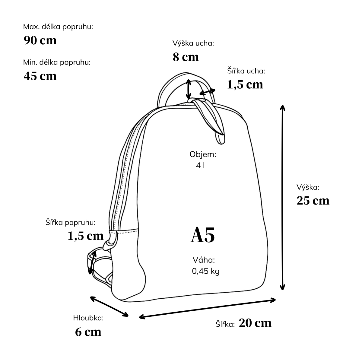 Malý batoh z pravé kůže Noelia Bolger materiál kůže zapínání na zip barva koňaková velikost malá NB 2020 KO Rozměry
