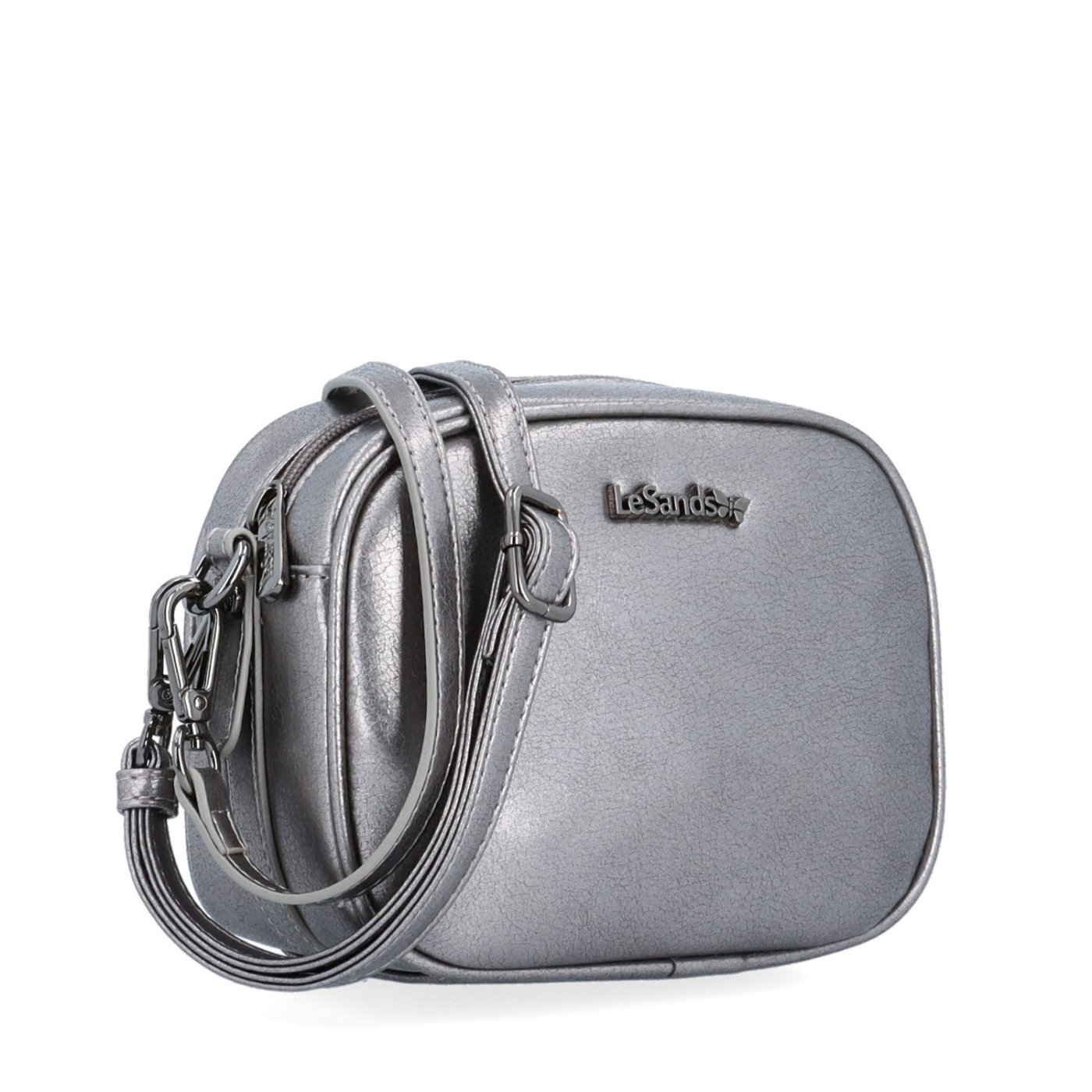 Malá crossbody kabelka s odnímatelným popruhem Le Sands materiál syntetická kůže zapínání na zip barva metalická velikost malá 4370 TI