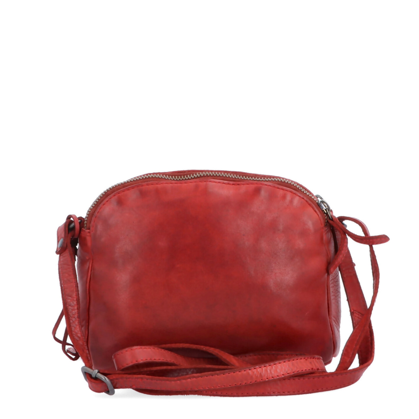 Kvalitní kožená crossbody kabelka Noelia Bolger materiál kůže zapínání na zip barva červená velikost malá NB 2408 CV Zezadu