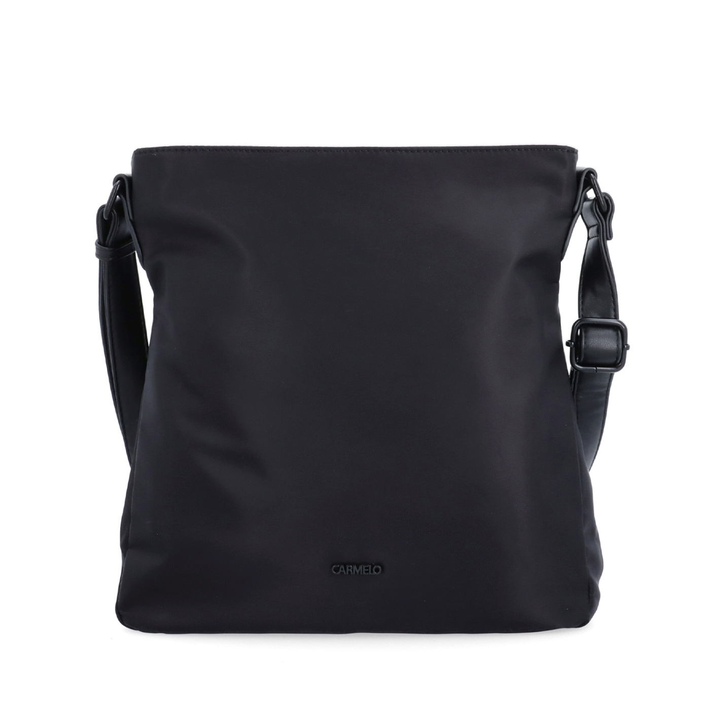Crossbody kabelka v minimalistickém stylu Carmelo materiál nylon zapínání na zip barva černá velikost střední 6605 C Zepředu