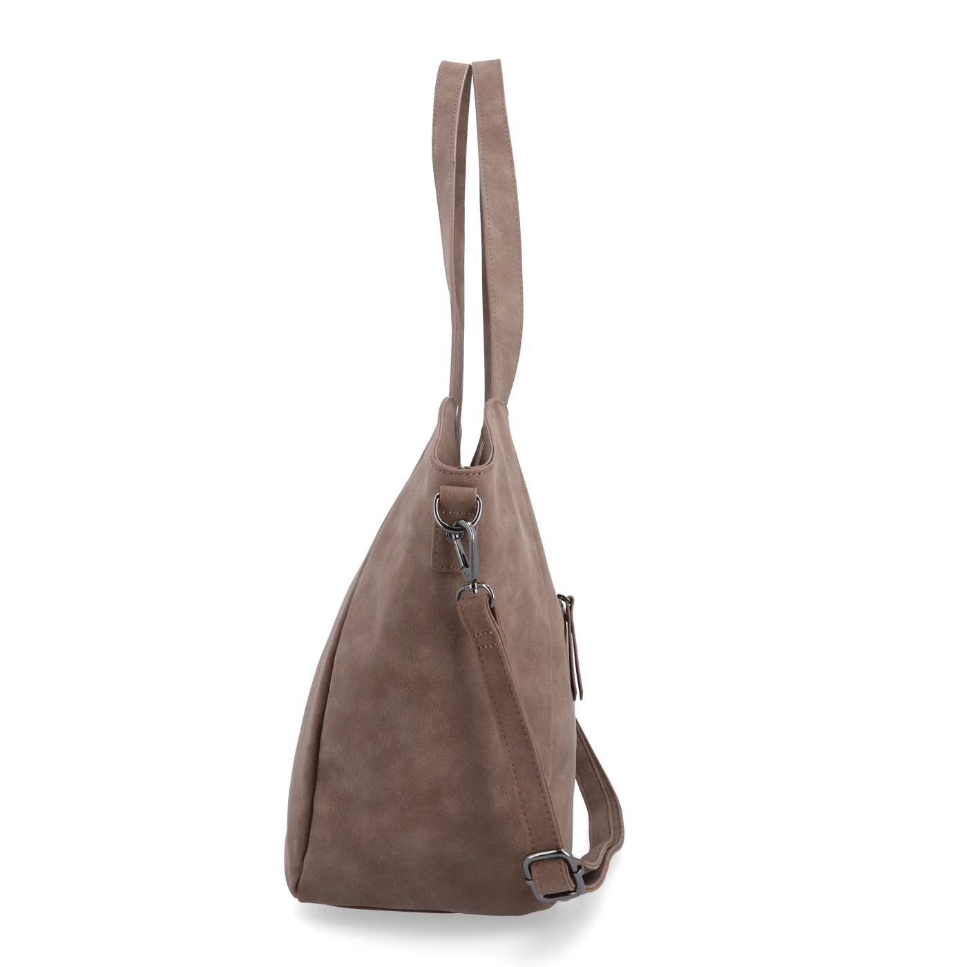 Velká kabelka na rameno s crossbody popruhem Tangerin materiál syntetická kůže zapínání na zip barva hnědá velikost velká 1120 H Z boku