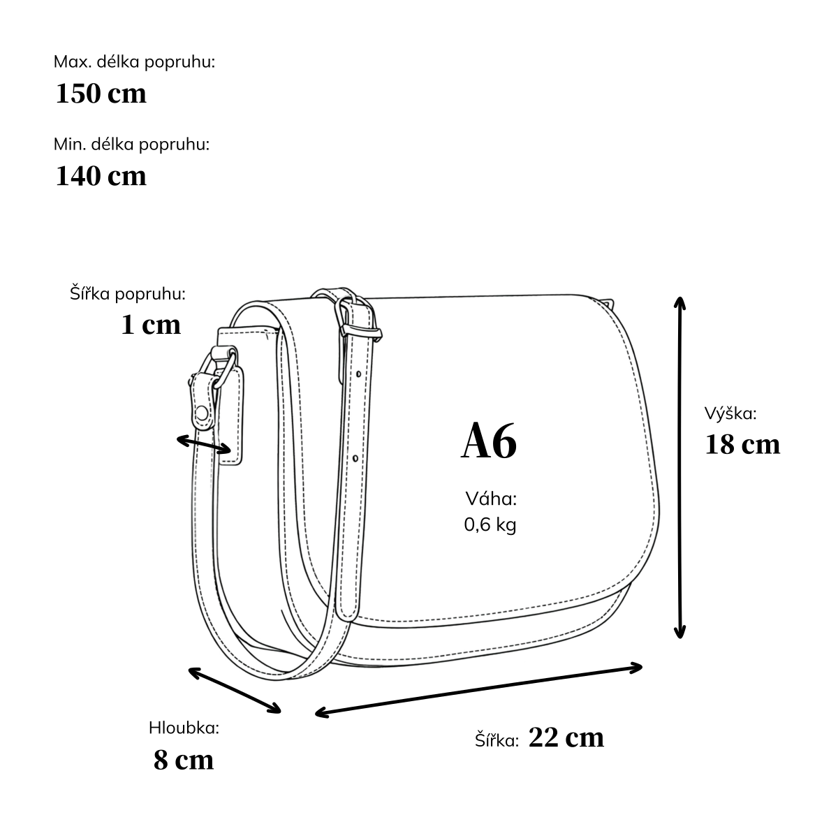 Elegantní kožená crossbody kabelka s klopou Noelia Bolger materiál kůže zapínání s klopou barva bílá velikost malá NB 0117 OW Rozměry