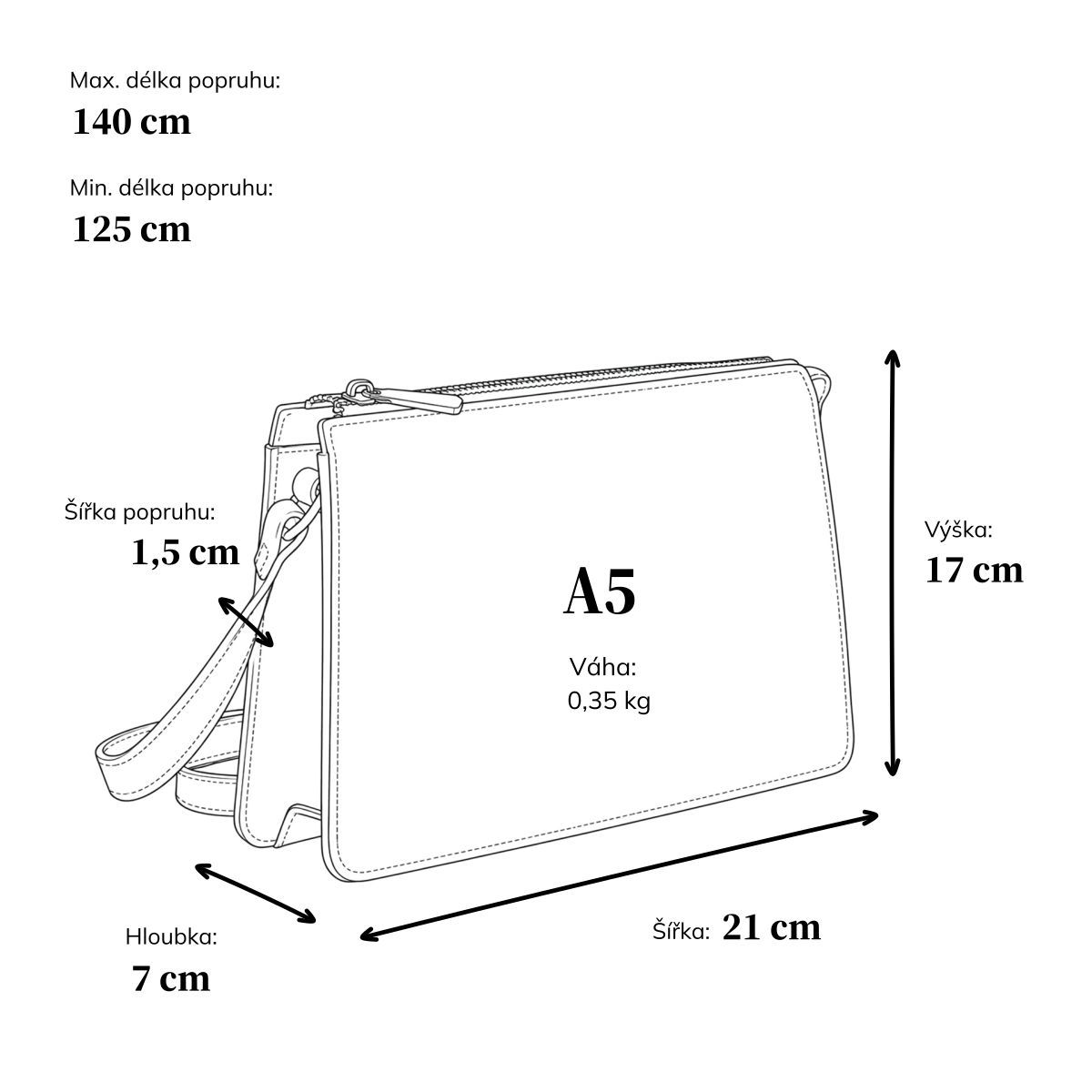 Elegantní crossbody kabelka Noelia Bolger materiál kůže zapínání na zip barva nude velikost malá NB 0042 N Rozměry