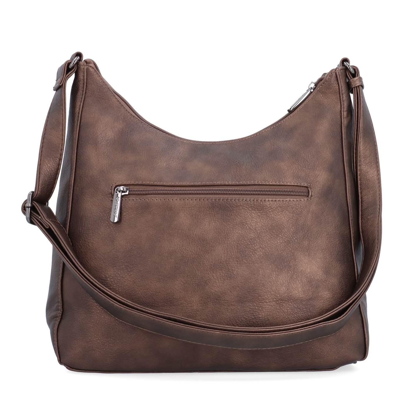Městská crossbody kabelka ze syntetické kůže Tangerin materiál syntetická kůže zapínání na zip barva metalická velikost střední 8046 BR Zezadu
