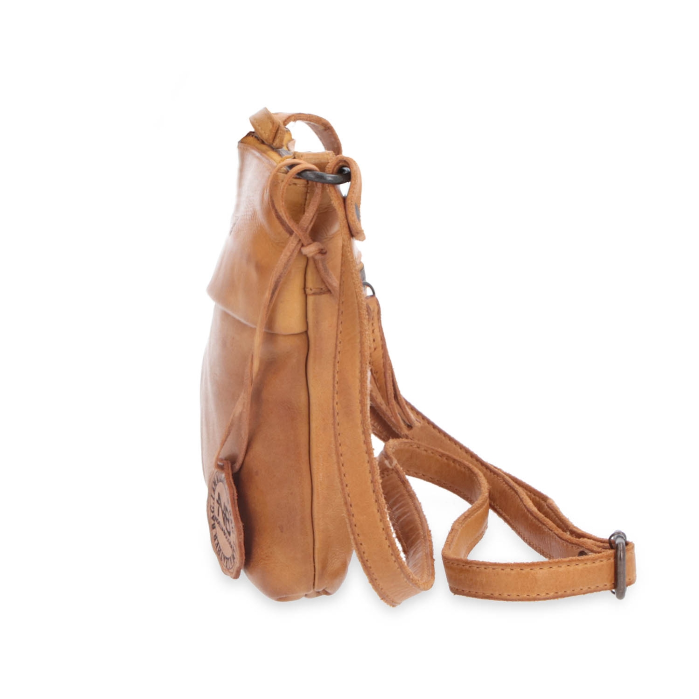 Malá kožená crossbody se zapínáním na zip Noelia Bolger materiál kůže zapínání na zip barva žlutá velikost malá NB 2090 ZLU Z boku