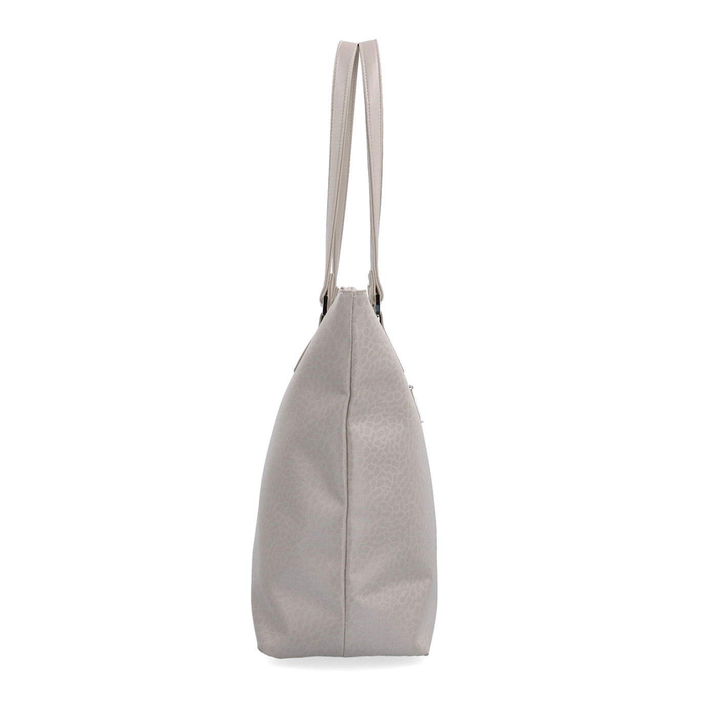 Elegantní nylonová kabelka přes rameno Carmelo materiál nylon zapínání na zip barva béžová velikost velká 6601 BE LE Z boku