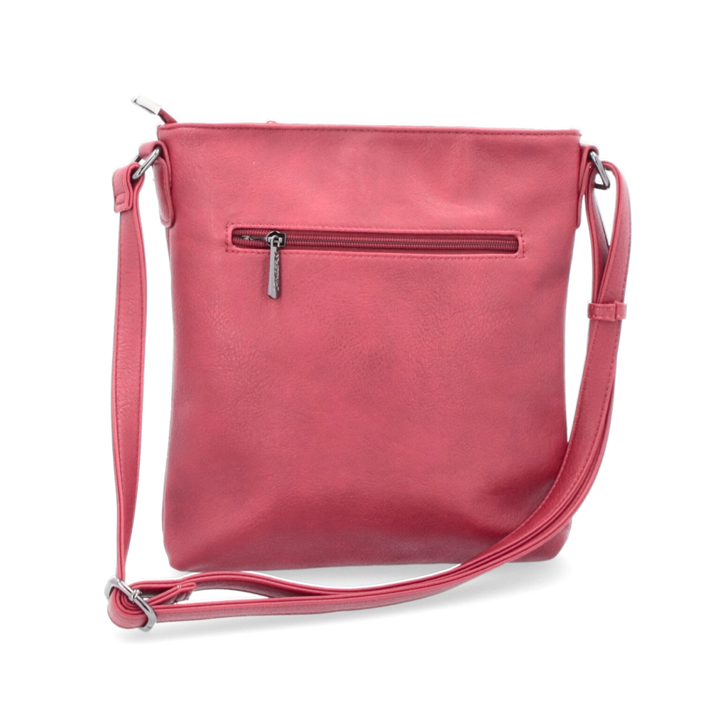 Malá sportovní crossbody kabelka Tangerin materiál syntetická kůže zapínání na zip barva červená velikost malá 8011 CV Zezadu