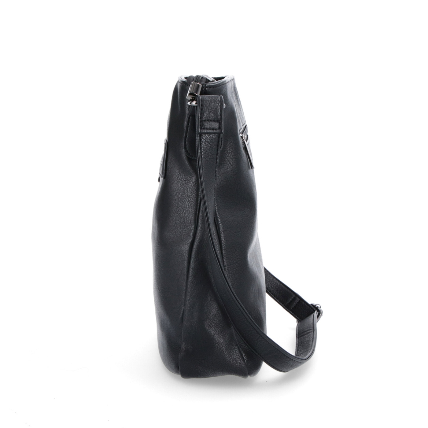 Crossbody kabelka s vnějšími kapsami Tangerin materiál syntetická kůže zapínání na zip barva černá velikost střední 8008 C Z boku