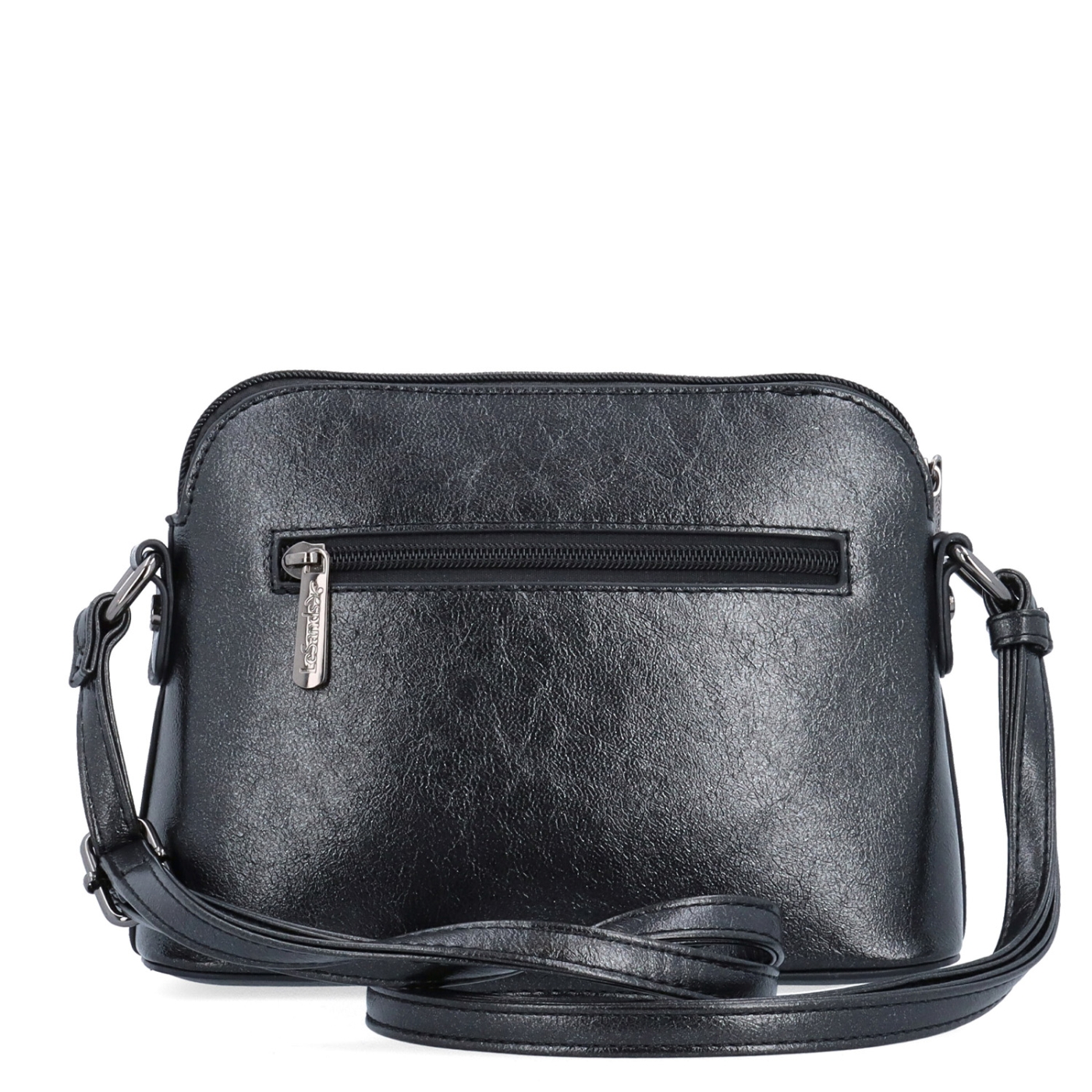 Malá crossbody kabelka s minimalistickým designem Le Sands materiál syntetická kůže zapínání na zip barva šedá velikost malá 4611 ANT Zezadu