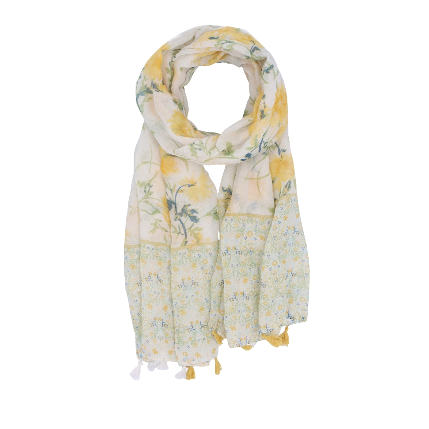 Lehký šátek s originálním vzorem Noelia Bolger materiál Viskóza a bavlna barva multicolor KL506 - 08