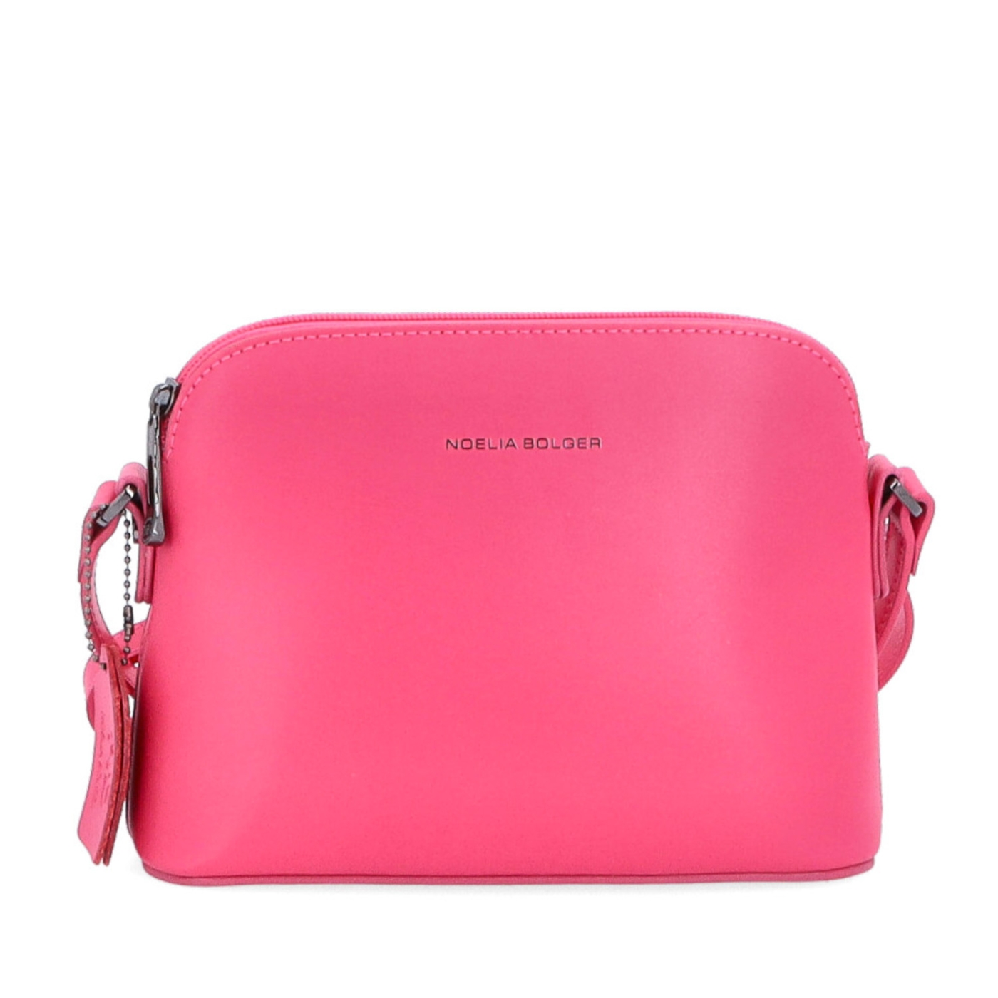 Kožená kabelka crossbody Noelia Bolger Noelia Bolger materiál kůže zapínání na zip barva růžová velikost malá NB 0096 F Zepředu