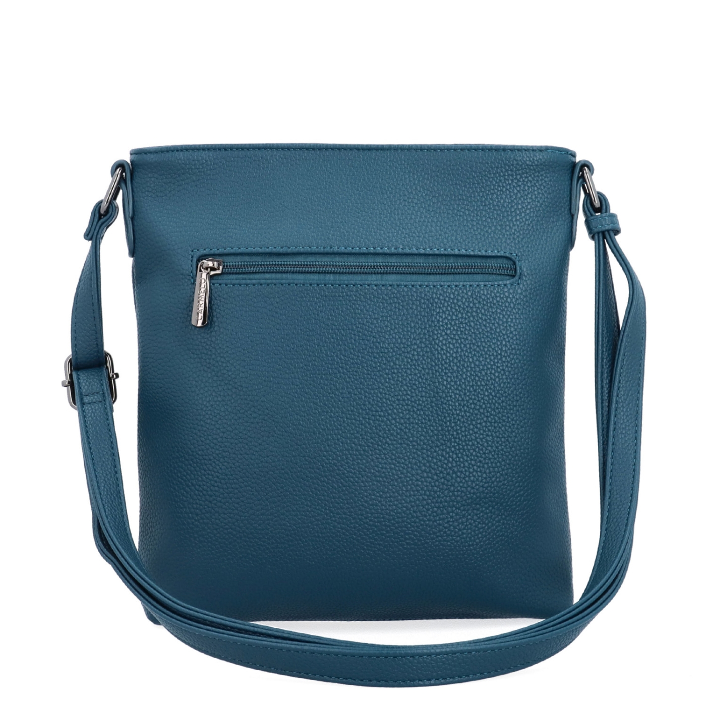 Crossbody kabelka na zip Carmelo materiál syntetická kůže zapínání na zip barva zelená velikost malá 4324 PE Zezadu