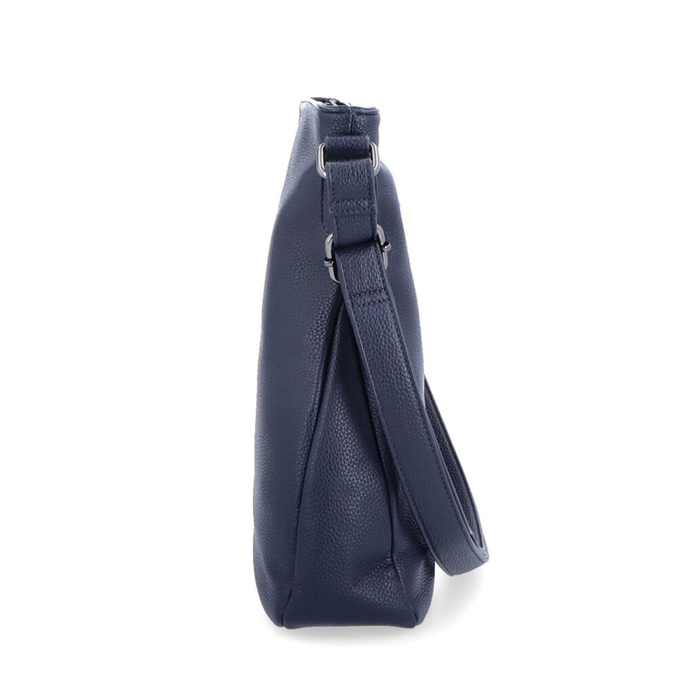 Designová crossbody kabelka Carmelo materiál syntetická kůže zapínání na zip barva modrá velikost střední 4271 TM Z boku