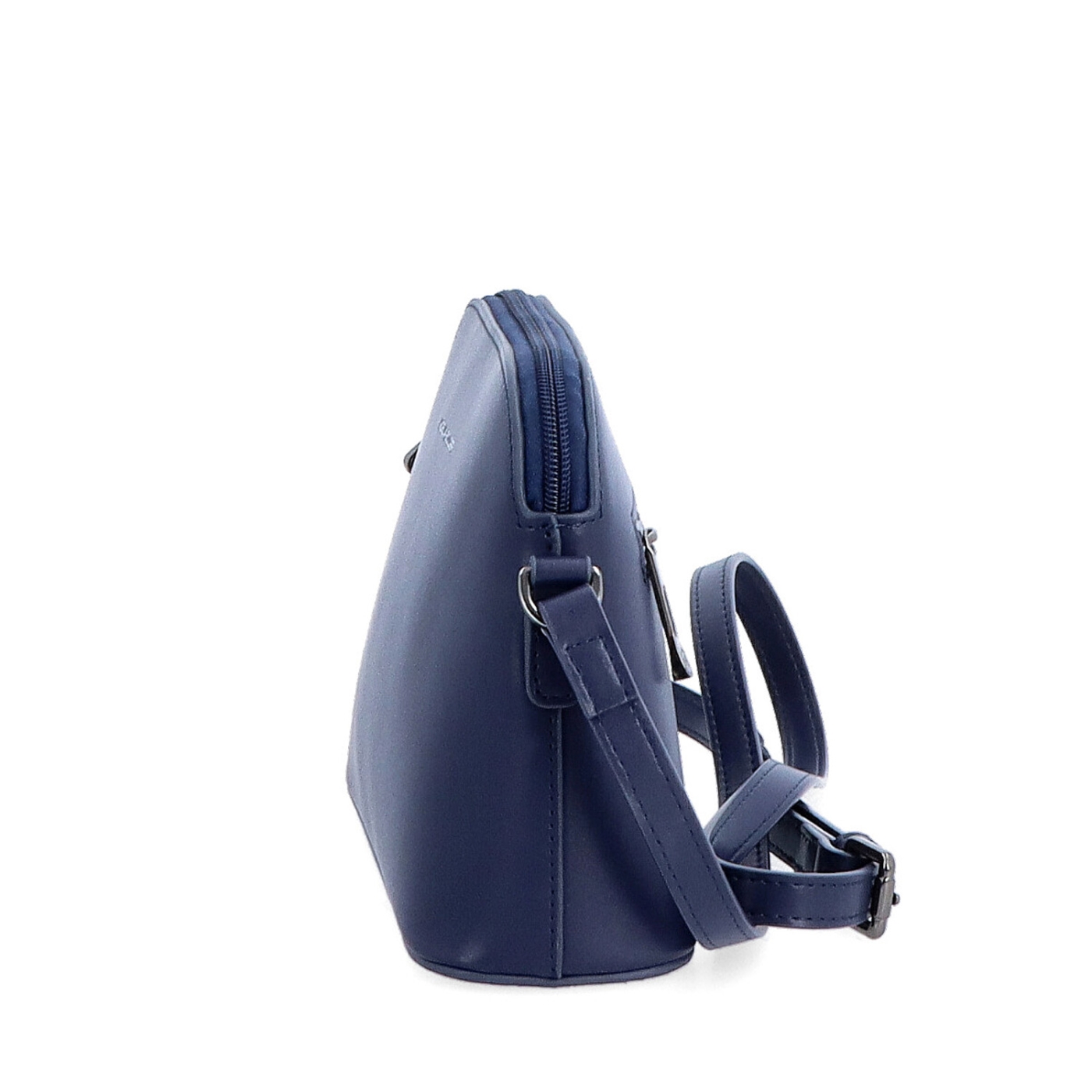Kožená kabelka crossbody Noelia Bolger Noelia Bolger materiál kůže zapínání na zip barva modrá velikost malá NB 0096 TM Z boku