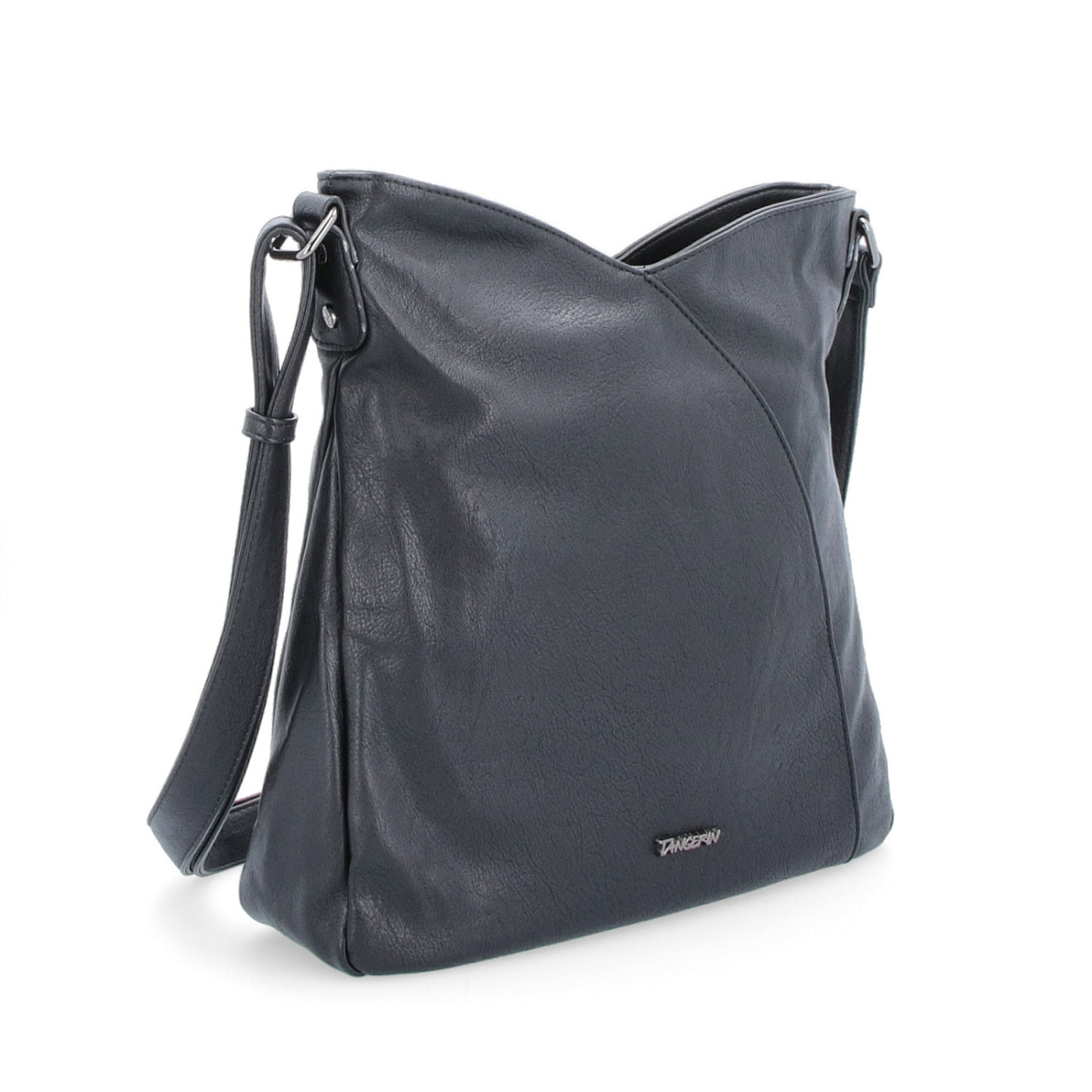 Asymetrická crossbody kabelka s prošíváním Tangerin materiál syntetická kůže zapínání na zip barva černá velikost střední 8023 C