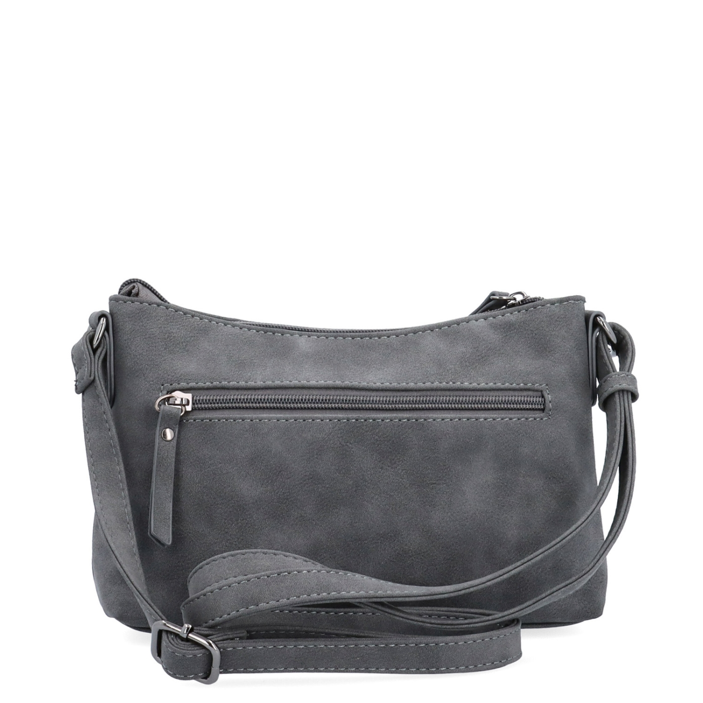 Malá elegantní crossbody kabelka Tangerin materiál syntetická kůže zapínání na zip barva šedá velikost malá 1109 ANT Zezadu