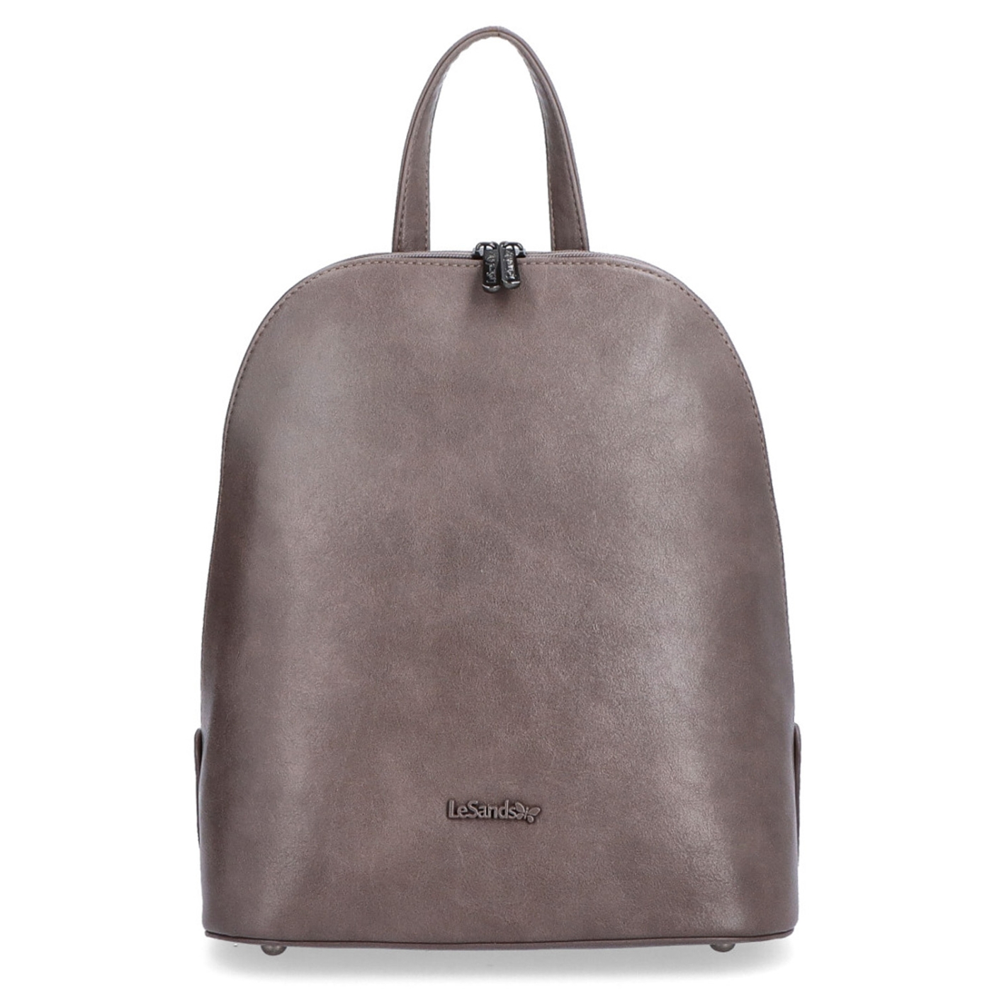 Elegantní městský batoh ze syntetické kůže Le Sands materiál syntetická kůže zapínání na zip barva taupe velikost střední 7700 T Zepředu