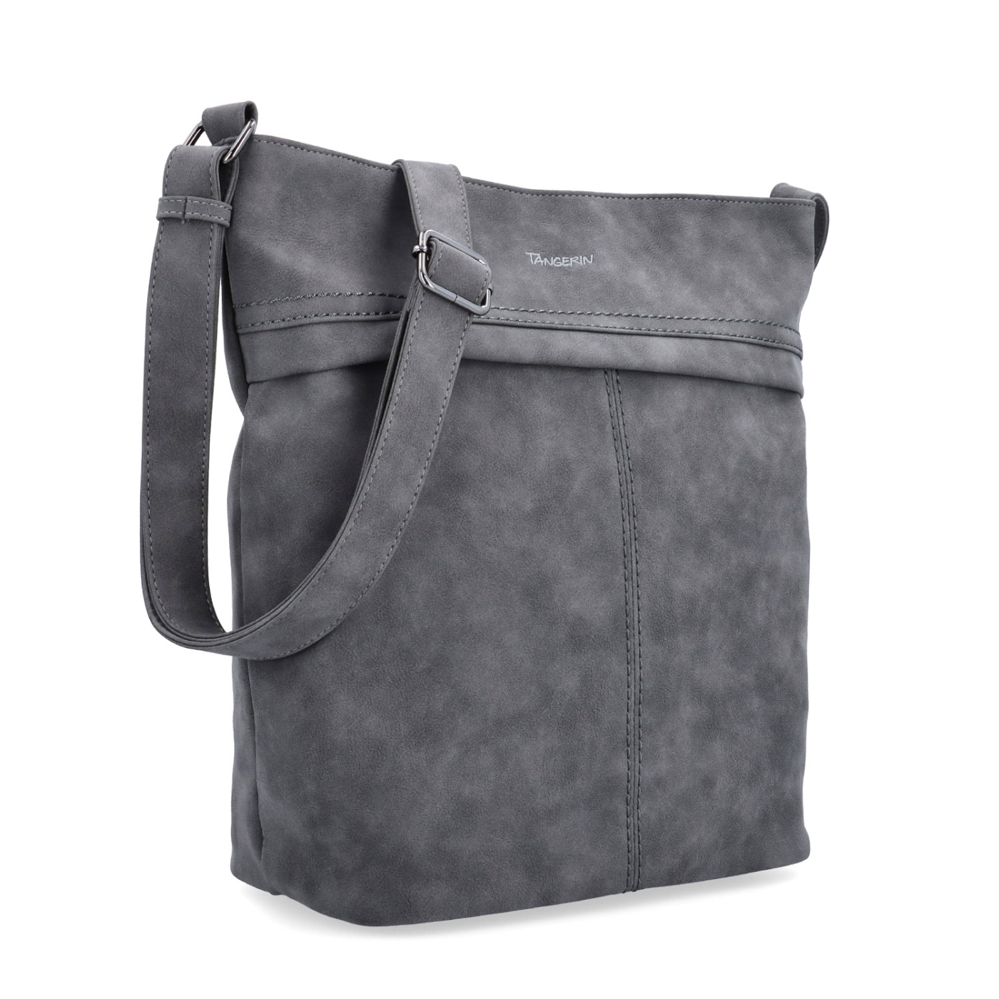 Praktická crossbody kabelka ze syntetického materiálu Tangerin materiál syntetická kůže zapínání na zip barva šedá velikost velká 1108 ANT
